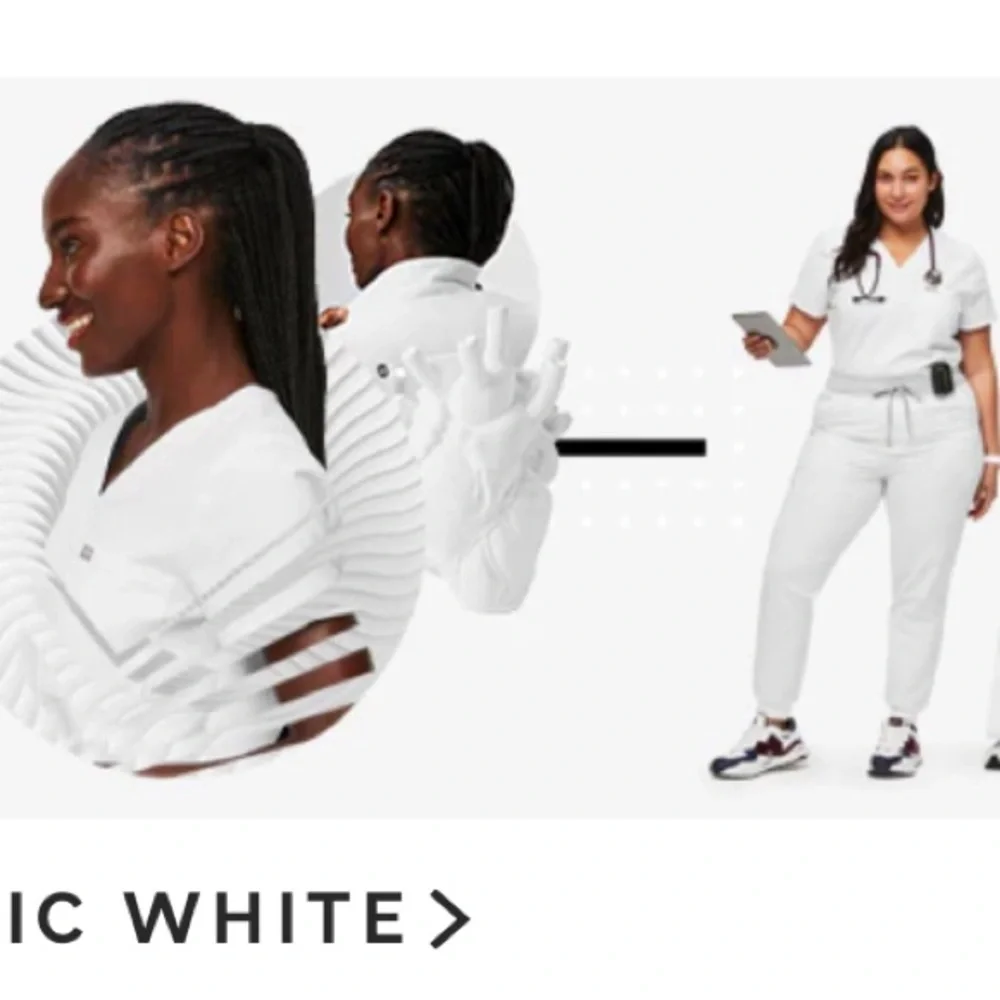 NWT Figs Optic White Zamora Joggers
